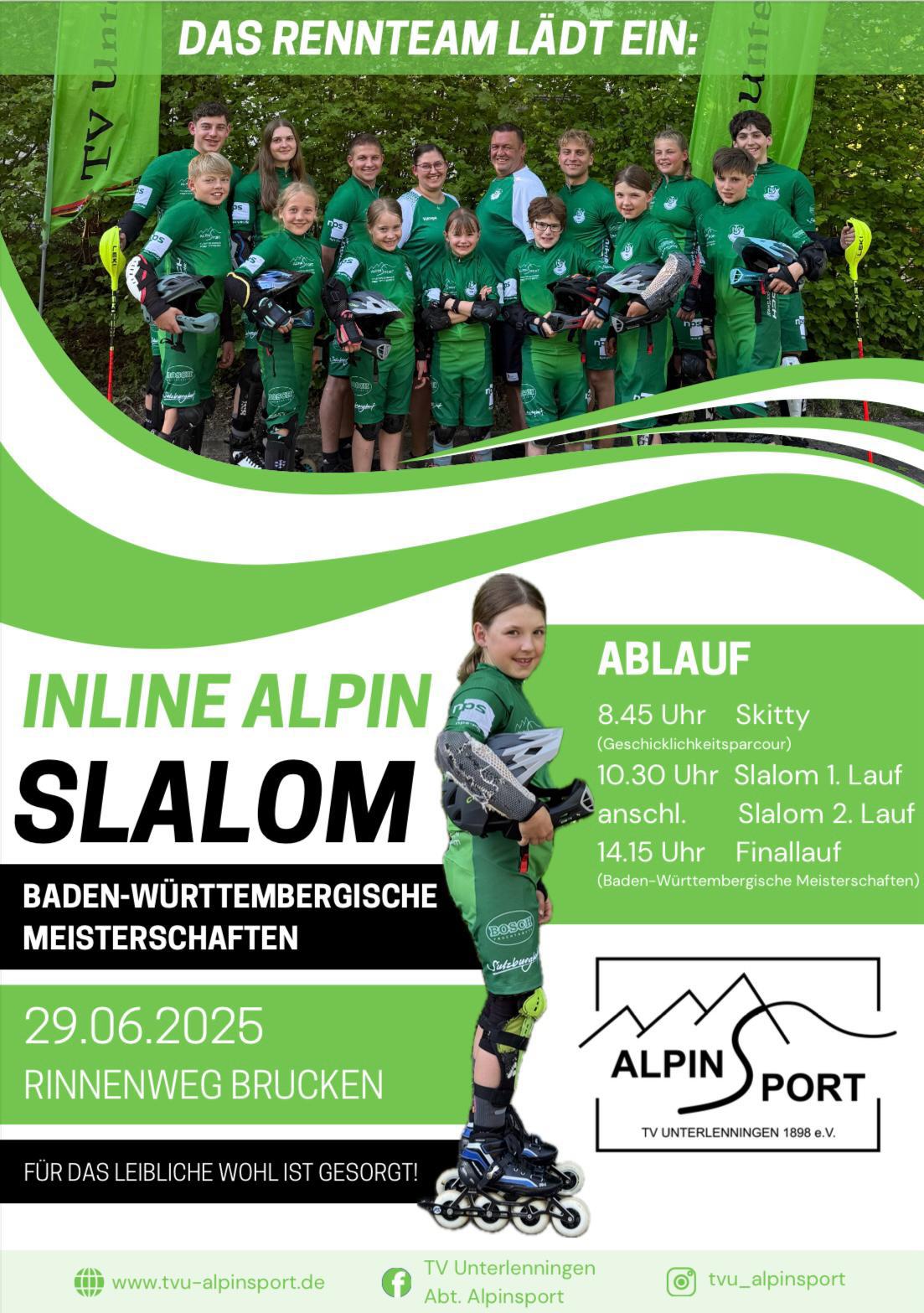 Inliner Slalom Rennen am 27. und 29.06.2025 in Lenningen